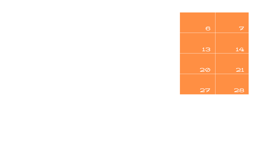 Spookah Schedule